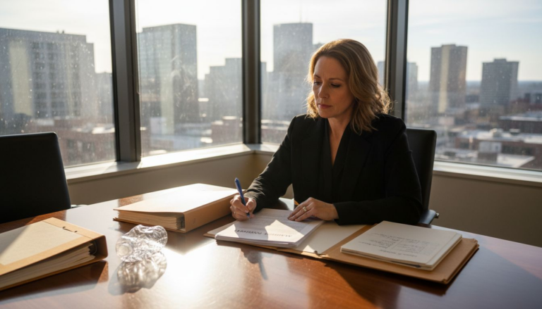 Attorney reviewing annulment papers North Carolina